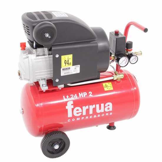 Ferrua RC2/24 - Wheeled Electric Air Compressor - 2 Hp Motor - 24 L