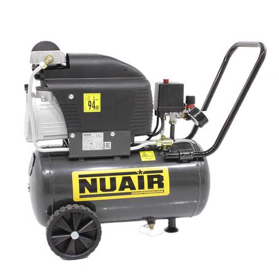 Nuair FC2/24 S - Wheeled Electric Air Compressor - 2 Hp Motor - 24 L - Compressed Air