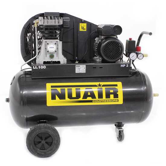 Nuair B2800 /100 CM2 - Belt-driven Electric Air Compressor - 2 Hp Motor - 100 L