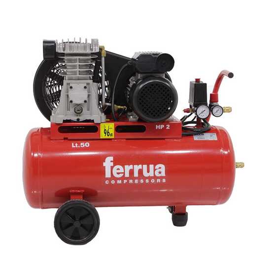 Ferrua FB28/50 CM2 - Belt-driven Electric Air Compressor - 2 Hp Motor - 50 L