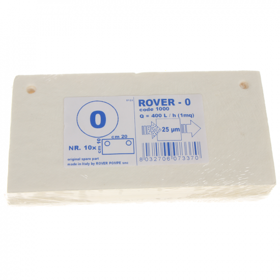 Type 0 - Rover filter cartridges for Pulcino filter pumps - 20x10 cm - 10 pieces