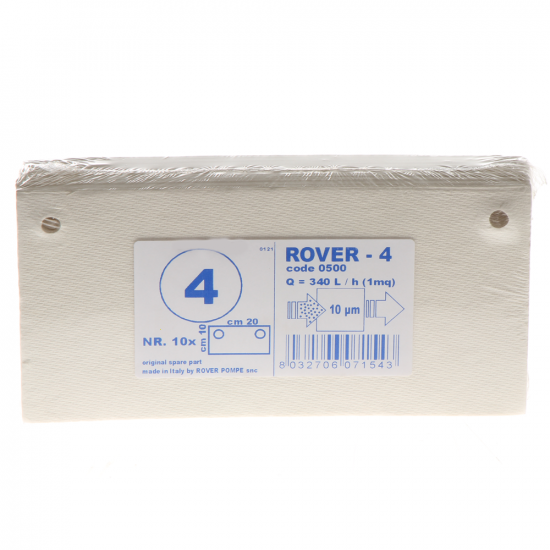 No. 10 Type 4 Rover Filter Sheets for Pulcino Pumps with Wine Filter