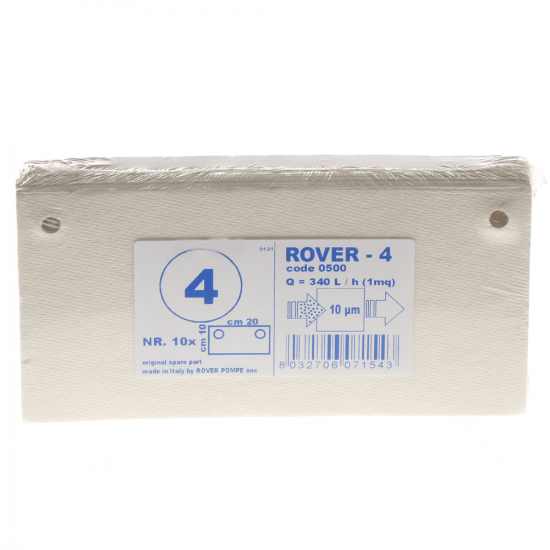 Type 4 - Rover filter cartridges for Pulcino filter pumps - 20x10 cm - 10 pieces