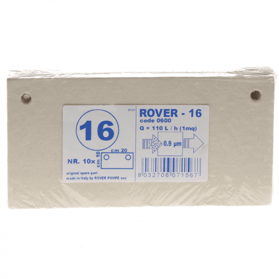 No. 10 Type 16 Rover Filter Sheets for Pulcino Pumps with Wine Filter