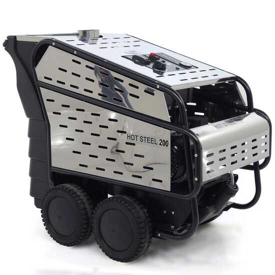 ITM - HOT STEEL 200/15 Professional Hot Water Pressure Washer - Three-phase - 200 bar - 900 l/h INOX