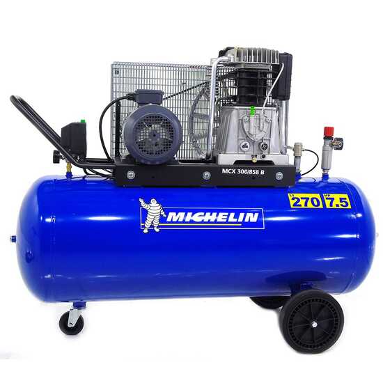 Michelin MCX 300 858 - Belt-driven Electric Air Compressor - 7.5 Hp Motor - 270 L