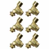 6 pcs kit: anti-drip valves for jets and sprayers - 3/8 MG - 3/8 GF joint