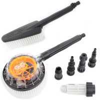 Rotary brush + fixed brush + water filter set for pressure washers