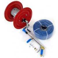 100 mt spraying hose reel &ndash; 40 bar &ndash; with brass lever lance