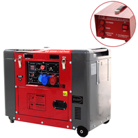 GeoTech Pro DGP8500SE-3 - 6 kW Wheeled Silenced Diesel Power Generator with AVR - DC 5.5 kW Full-Power + Three-phase ATS