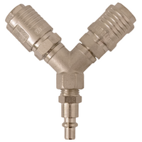 "Y" Shaped Quick Coupling (Equipped with 2 Quick Female Outlets)