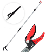 Ausonia - Pruning shear with telescopic pole extendable from 192 to 302 cm - with hacksaw