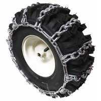 Pair of GeoTech snow chains for snow throwers with 14 "tires