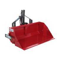 GeoTech 120 cm - Tractor-mounted Hydraulic Rear Loader Bucket - Medium Series - 300 Kg Loading Capacity