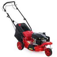 GeoTech Pro S42-3 BMSWG Self-propelled Petrol Lawn Mower, Single Front Pivoting Wheel - Loncin