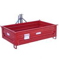 GeoTech TRP 200 Tractor-mounted Transport Box - Tipping Transporter - 3 Openable Side Panles