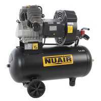 Nuair GVM/50 - Electric Air Compressor - Wheeled V-shaped Cylinder Head - 3 HP - 50L