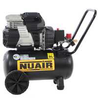 Nuair sil air 244/24 - Electric Wheeled Air Compressor - 1.5 Hp Motor - 24 L Oilless - Silenced