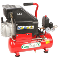 GeoTech AC9-8-20 - Compact portable electric air compressor - 2 HP motor - 8 litres of compressed air