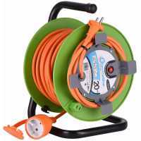 Electraline Cable reel - 20 m - Universal socket 2 x 1.5 (2 cables with 1.5 mm&sup2; section)