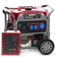 GeoTech PRO GGP 6500 ESA - 5.4 kW Wheeled Power Generator with AVR and Electric Start - DC 5 kW Single-phase