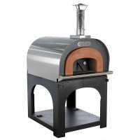 AgriEuro Premium Line Cibus Inox 1000 -  Outdoor Wood-fired Oven with 100 &Oslash; Chamber, 6 Pizzas
