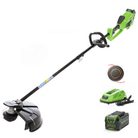 PROMO Greenworks GD40BC - Electric Brush Cutter - 40V Battery-powered - 4Ah/40V