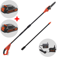 Black &amp; Decker GPC1820L20-QW 18V Battery-powered Pruner on Extension Pole - 2Ah Battery + Free 18V 2Ah battery