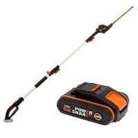 Worx WG252E battery-powered electric hedge trimmer with telescopic extension pole - 20V battery - 45 cm steel blade