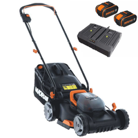 Worx WG743E Battery-powered Electric Lawn Mower - 2 X 20 V 4Ah Batteries