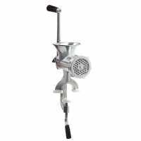 Hand crank manual meat grinder n&deg; 10 - food-safe aluminium tabletop mincer - Palumbo-Pavi