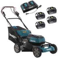 MAKITA DLM532PT4 Self-propelled Battery-powered Lawn Mower - 2X18 V - 53 cm Cutting Width - 4 Batteries Included