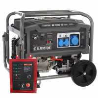 BlackStone BG 7550-X ES - 5.4 kW Wheeled Petrol Power Generator with AVR - DC 5 kW Single-phase + ATS