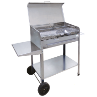 Seven Italy Achille Stainless Steel Small - Artisan Charcoal Barbecue - 47,5x37 cm