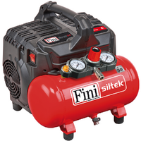 Fini Siltek S/6 - Electric Compact Portable Air Compressor - 1 Hp Motor - 8 Bar