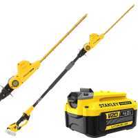 STANLEY FATMAX V20 Battery-powered Electric Hedge Trimmer on Telescopic Pole - 18 V - 4Ah