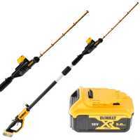 DEWALT DCMPH566P1-QW Electric Hedge Trimmer on Adjustable Telescopic Pole - 18 V 5Ah Battery