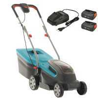 Gardena PowerMax 32/36V P4A Battery-powered Electric Lawn Mower - 2 18 V/2.5Ah Batteries - 32 cm Cutting Width