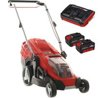 Einhell GE-CM 36/43 Li Battery-powered Lawn Mower with Starter Kit Including Two 8V/4ah Batteries and Battery Charger