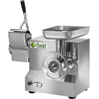 FIMAR TC22AT Electric Meat Mincer - with Integrated Grater - Removable Grinding Unit in Stainless Steel - Three-phase - 400 V / 1.5 hp
