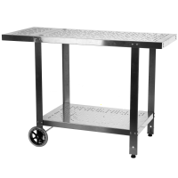 Stainless Steel Top Trolley with Rubber Wheels