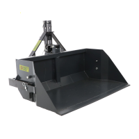 Blackstone B-PAL 120 - Tractor-mounted Rear Loader Bucket - 120 cm Blade - 400 Kg Load Capacity