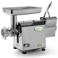 FAMA TGI22 Electric Meat Mincer - with Integrated Grater - Removable Grinding Unit in Food-grade Cast Iron - Single-phase - 230 V / 1.5 hp