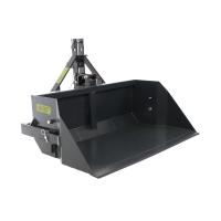 Blackstone B-PAL 100 - Tractor-mounted Rear Loader Bucket - 100 cm Blade - 400 Kg Load Capacity