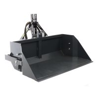 BlackStone B-PAL H 120 - Tractor-mounted Hydraulic Rear Loader Bucket - 120 cm - 400 Kg Load Capacity