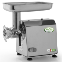 FAMA TI12 Electric Meat Mincer - Body in Stainless Steel - Grinding Unit in Food-grade Cast Iron - Single-phase - 230V/ 1.0 hp