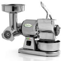 FAMA TG8 Electric Meat Mincer - with Integrated Grater - Removable Grinding Unit in Stainless Steel - Single-phase - 0.5HP/230V