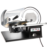 Seven Italy PS 250 PRO BLACK - Meat Slicer with 250 mm Blade - Sharpener Included