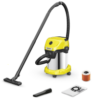 K&auml;rcher WD 3 S V-17/4/20 Wet and Dry Vacuum Cleaner - Stainless Steel - 17 L Drum