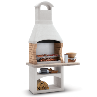 Palazzetti Boavista Charcoal Barbecue in Concrete  - 68x40 cm Cooking Grid